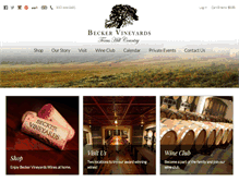 Tablet Screenshot of beckervineyards.com